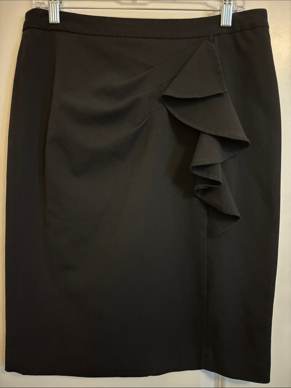 Grace Elements Black Ruffle Front Women's Skirt 10